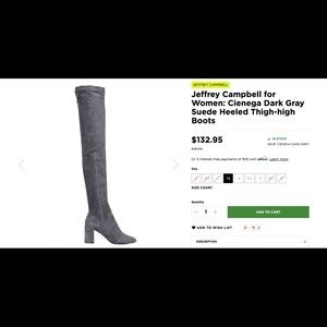 JEFFREY CAMPBELL tall chunky grey boots